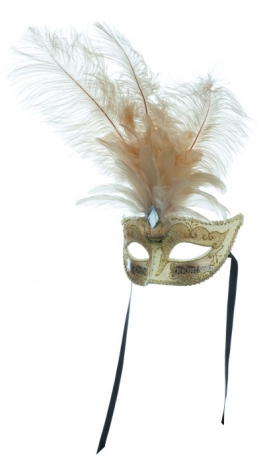 Maske Venedig mit 2 Spitzen Fasching Maskenball Karneva