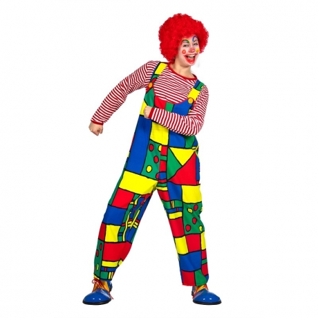 Latzhose Mondriaan Clown Zirkus Kostüm Karneval Fasching