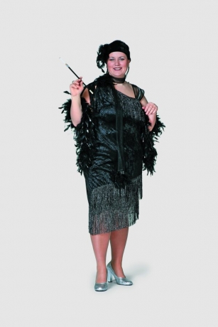 Charleston schwarz 20s Fasching Karneval Mottoparty