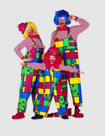 Latzhose Mondriaan Clown Zirkus Fasching Karneval Motto
