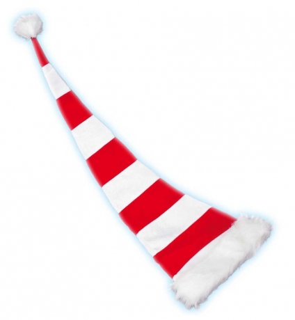 Nikolaus Weihnachtsmann Mütze Ringel 100cm Partyspass