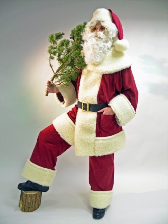Nikolaus Weihnachtsmann Santa Claus Kostüm Waschsamt Rustikal
