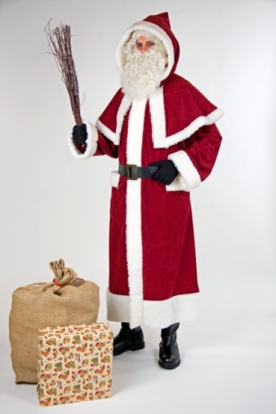 Nikolaus Weihnachtsmannmantel mit Pellerine Santa Claus Weihnachtsfest