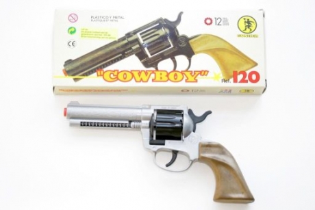 Cowboy-Pistole Plastik 12-Schuss Fasching Karneval