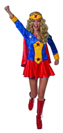 Wondergirl Damenkostüm Verkleidung Superwoman Partygirl Fasching