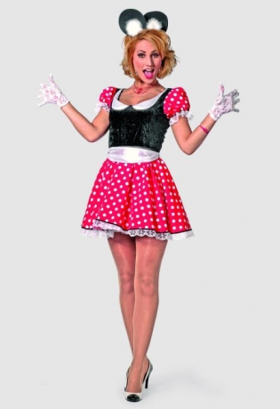 Minnie modern Maus Damenkostüm Faschingskostüm Karneval Kostümfest