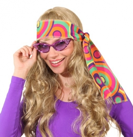 Brille Diva Hippie 60er 70er Jahre Fasching Mottoparty Accessoires