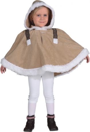 Eskimo Cape Kindercape Faschingscape Gr. 104 Kostümfest Kleinkinder Ko