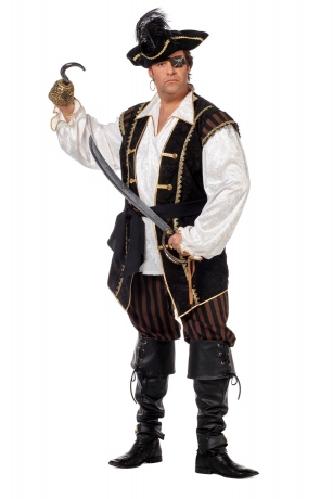 Pirat Seeräuber Piratenkostüm auch Übergröße XXL 64