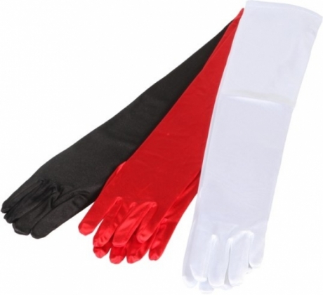 Satin Handschuhe lang Damen Fasching Kostümfest Accessoires Karneval