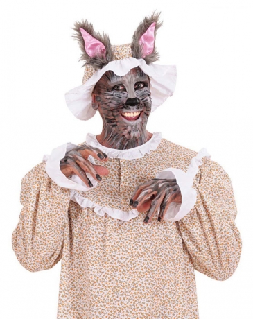 Wolf Wolfsmütze mit Ohren Märchen Karneval Fasching Kostüm