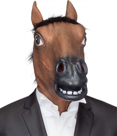 Pferd Pferdemaske weiß oder braun Schimmel Tiermaske