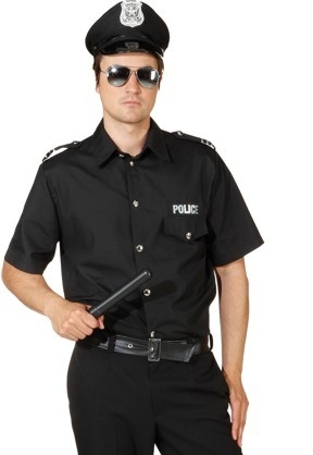 Police Hemd Polizeihemd Polizist Faschingsparty Kostümfest Karneval