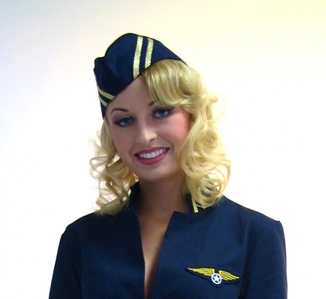 Stewardess Hostessen Schiffchen Karneval Fasching Party