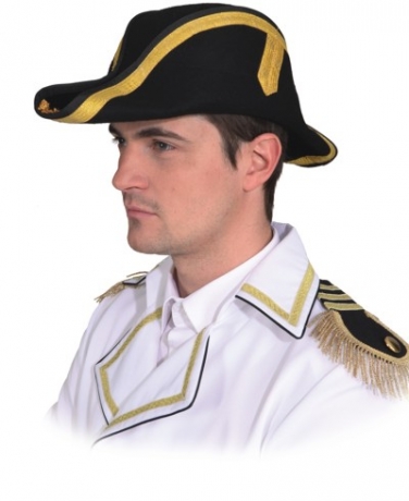 Zweispitz Hut Kopfbedeckung Piratenhut Herrenhut Faschingshut
