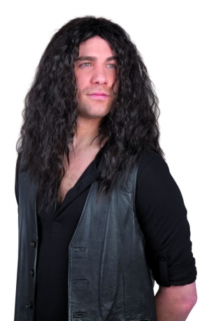 Rocker Heavy Metal Rockstar Kiss Perücke Langhaar Herrenperücke