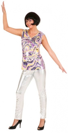 Leggings Röhrenhose silber Karneval Fasching Kostüm