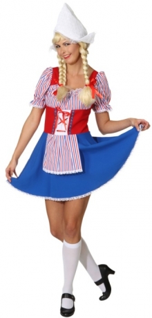 Holländerin Kleid für Damen Karneval Fasching Motto