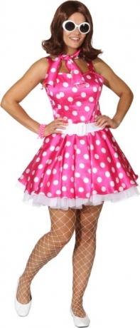 Minikleid mit Petticoat 50er Jahre Fasching Mottoparty