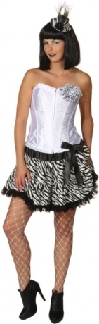 Pettiskirt Damenrock Zebra Look Karneval Fasching