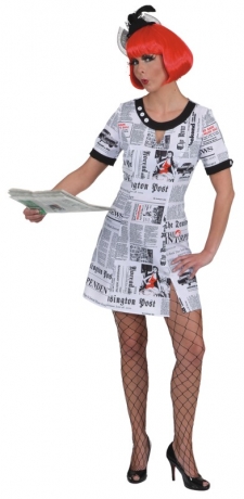 Kleid Newstime Partykleid Faschingskleid Kostümfest Fastnacht Mottopar