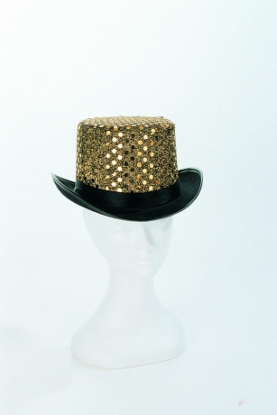 Damenzylinder Paillettenband Hut Fasching Karneval