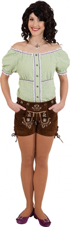 Trachtenbluse Trachtenmode Oktoberfest Damenbluse Karobluse