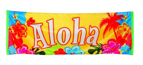 Banner Hawaii Dekoration Cocktailbar Poolparty Strandbar Aloha