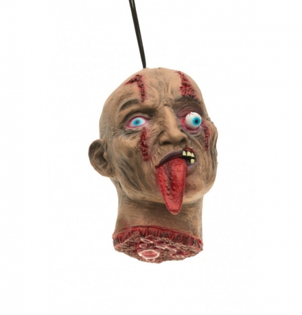 Blutiger abgetrennter Kopf enthauptet geköpft Halloweendekoration Horror