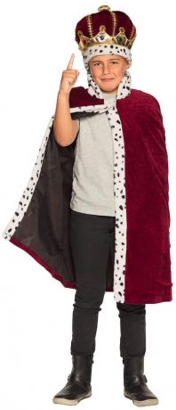 Boland 36104 Kinderkönig Königsmantel mit Krone König Königskrone
