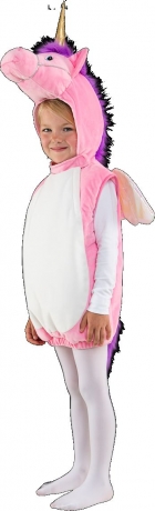Einhorn Weste mit Kapuze Flügel Pferd Pink Größe 104 Karneval