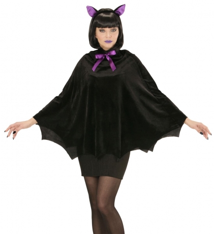 Fledermaus Umhang Cape Vampirin Fledermauskostüm Halloweenkostüm