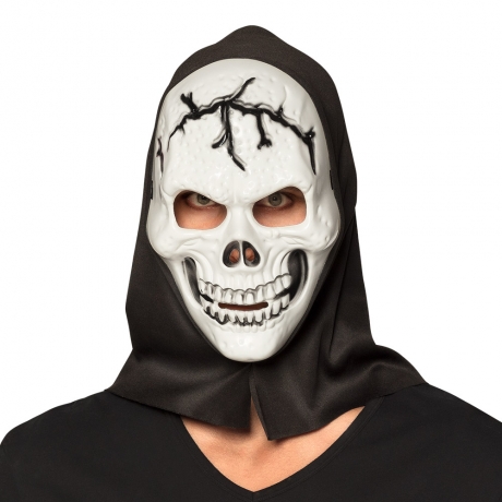Geist Maske mit Tuch Totenkopf Skelett Halloweenmaske Schädel