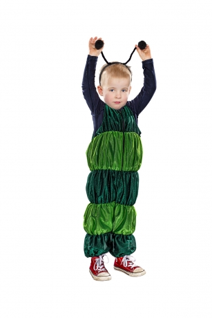 Kleine Raupe Raupenkostüm Kinder Overall mit Fühlern