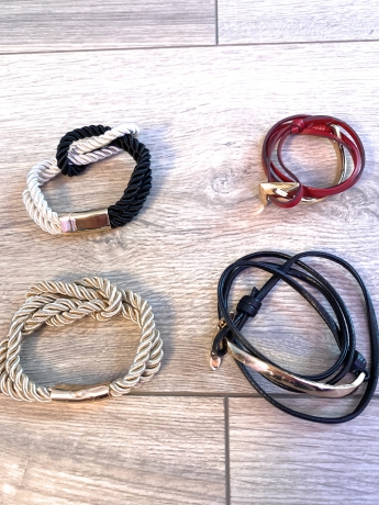 Kordel Anker Armband Konvolut Modeschmuck Segeltau Leder ca. 150 Stk.