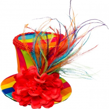 Minihut Clown Clownzylinder Clownhut Paradiesvogel bunter Hut