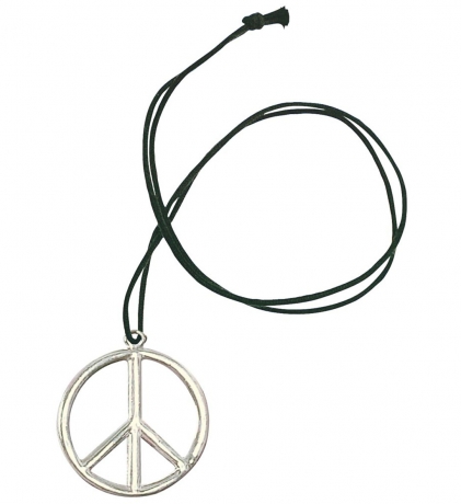 Peacezeichen 70er Hippie Metallabzeichen an Band