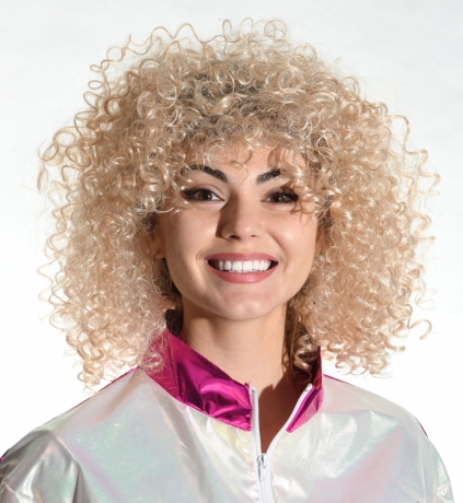 Perücke Dauerwelle blonde Locken 80er Jahre Perücke blond
