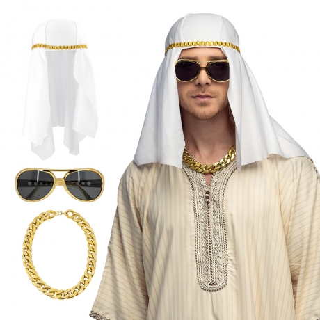 Scheich Faheem Araber Oelscheich Verkleidungsset Orient
