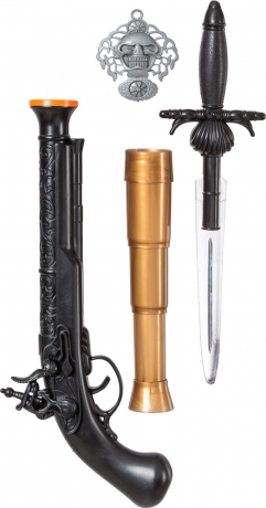 Seeräuber Pirat Piraten-Set 4 teilig Piratenkostüm Zubehör