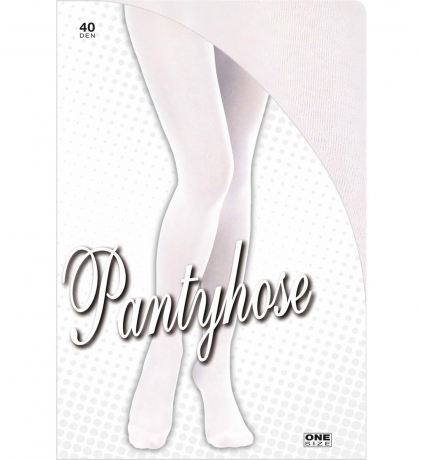 Weiße Strumpfhose Pantyhose Einheitsgröße Damen 40 DEN