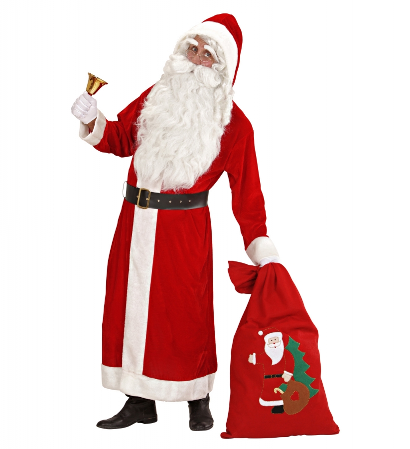 Weihnachtsmann Glocke mit Holzgriff Zubehör Nikolauskostüm 