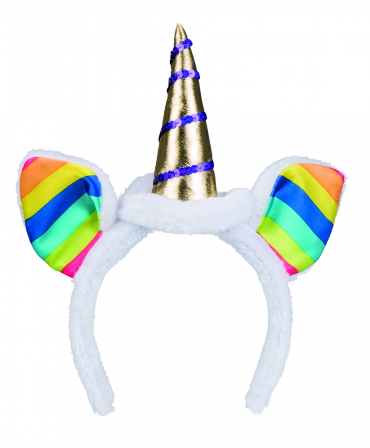 Tonpot Haarreif Einhorn mit Blumen Haarband Einhorn Ohren Katze Glitter Party Zubehör für Geburtstag Party