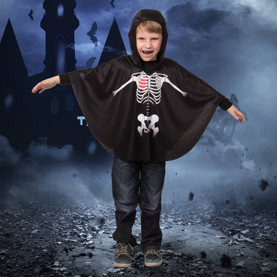 Kinder Halloween Vampir Kostüm-Set (Umhang