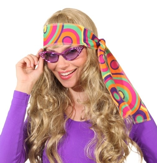 70er Jahre Hippie Brille lila Hippiebrille Partybrille Karnevalsbrille Fasching 