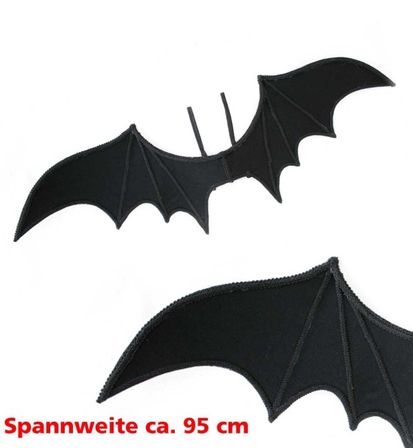 Cod.158031 Vampir Fledermaus Flügel Cape schwarz