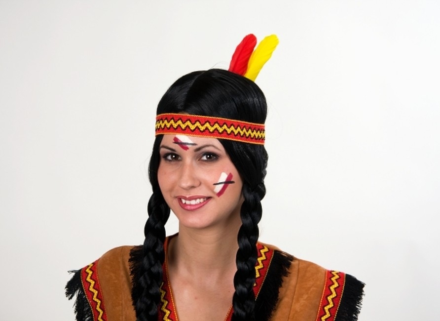 Indianer-Stirnband mit Federn Kopfschmuck Karneval Fasching