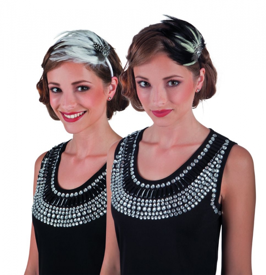 Homyl Damen Charleston Stirnband Kopfband 20er Jahre Haarschmuck Party Kostüm Accessoires 