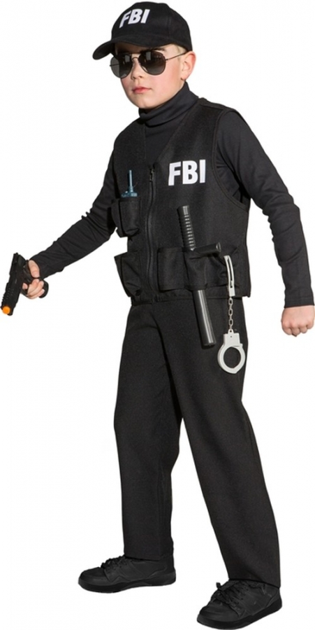 FBI Kostüm Polizei Ermittler Agent USA Kostüm Gr M Halloween Fasching Karneval 