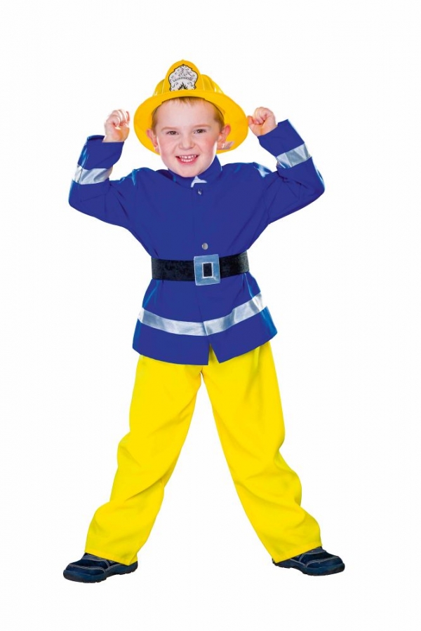 Anzug Helm Kinderset Feuerwehr Karneval Kostüm Fasching Kinderfest